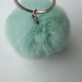 thumbnail image 2 of Fuzzy Ball Keychain Supple Comfortable Lovely Key Rings Adorable Practical Key Chains Women for Children Adults Elderly Students Light Green 5cm, 2 of 8