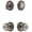 Antique Pewter, variant on Grandeur 834236 Soleil Solid Brass Single Cylinder Keyed Entry Deadbolt And Passage Knob