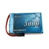 Gens ace 3000mAh 3.7V 1S1P TX Lipo Battery Pack with JR-3P Plug for QX7 Transmitter