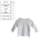 thumbnail image 4 of Laklulu Camiseta de Manga Larga para niños Camiseta de algodón con Cuello Redondo para niños Camisa de Fondo sólido （Blanco）,90cm, 4 of 5