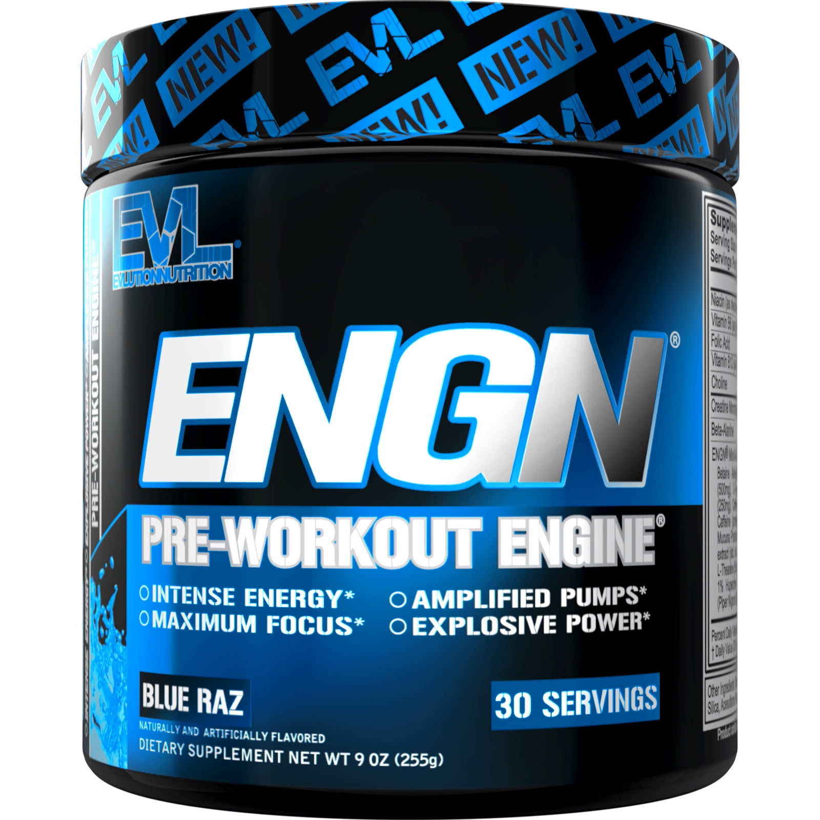 Pre Workout Powder with Creatine Evlution Nutrition ENGN Preworkout Supplement 30 Servings
