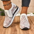 thumbnail image 3 of Mepaouo Espadrilles à Plateforme Compensée pour Femmes Mode Broderie Florale Maille Mocassins à Enfiler Chaussures de Marche, 3 of 8