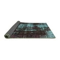 thumbnail image 2 of Ahgly Company Indoor Round Abstract Turquoise Blue Modern Area Rugs, 4' Round, 2 of 4