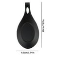 thumbnail image 2 of Silicone Soup Spoon Pad Heat Insulation Mat, Easy to Clean Kitchen Spoon Rest for Countertop, Dish Pad and Spoon Support(Black), 2 of 6