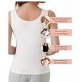 thumbnail image 3 of Women'S Plus-Size Tank Tops with Built-In Bras, Featuring Comfortable And Breathable Shaping Tops That Can Be Worn Both As Outerwear And Innerwear Wider Strap Grey 2XL, 3 of 6