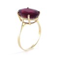 thumbnail image 4 of Galaxy Gold 18k Solid Yellow Gold Ring 7.5 ct Oval-Shaped Ruby-18K (10), 4 of 5