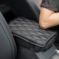 thumbnail image 4 of Funda para consola central de coche, almohadillas para reposabrazos, piel sintética, universal, para consola central de coche, almohadillas para reposabrazos, protector de cojín (negro), 4 of 5