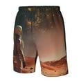 thumbnail image 4 of Salouo Astronaut On Mars A Pattern Swim Trunks for Men,Men's Hawaiian Bathing Suit Swimsuits Quick Dry Swimming Board Shorts Beach Shorts with Pockets-Medium, 4 of 6