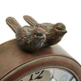 thumbnail image 4 of Creative Co-Op Vintage Pewter Mantel Clock with Birds, Distressed Brown, 4 of 6
