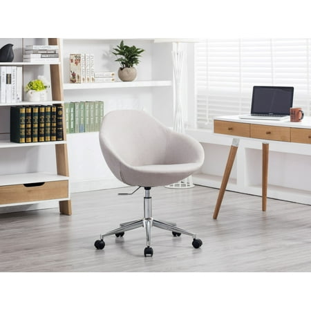Porthos Home Upholstered Office Chair on Wheels-Executive Office Chair with Armrests - Height ...