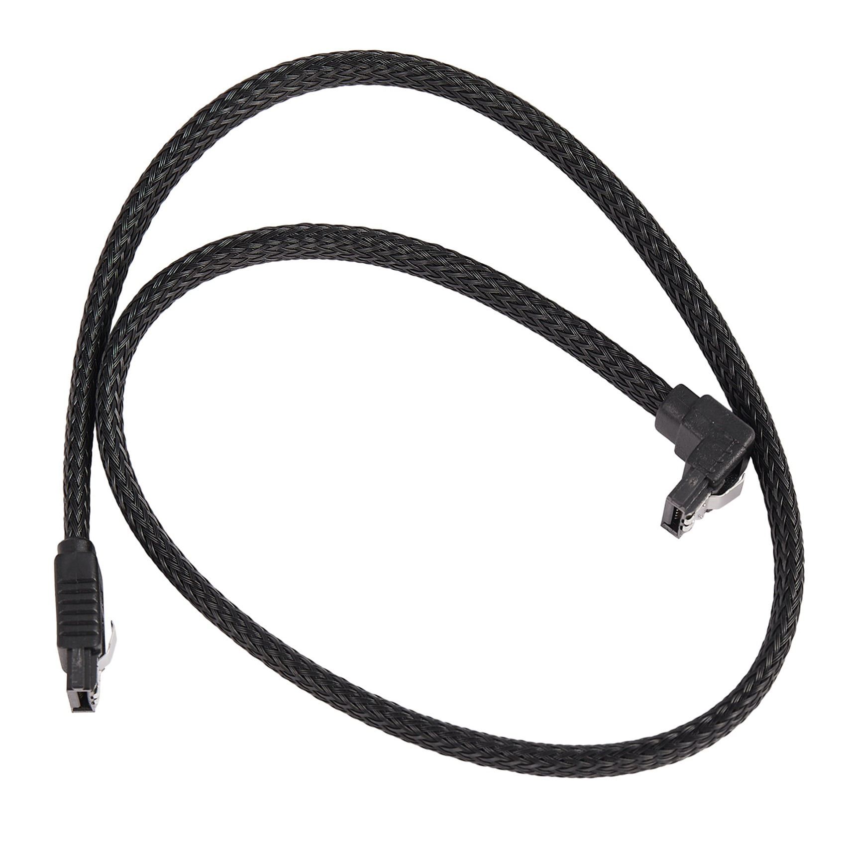 2X 50CM SATA 3.0 III SATA3 7pin Data Cable Right Angle 6Gb/s SSD Cables HDD Hard Disk Data Cord with Nylon Sleeved