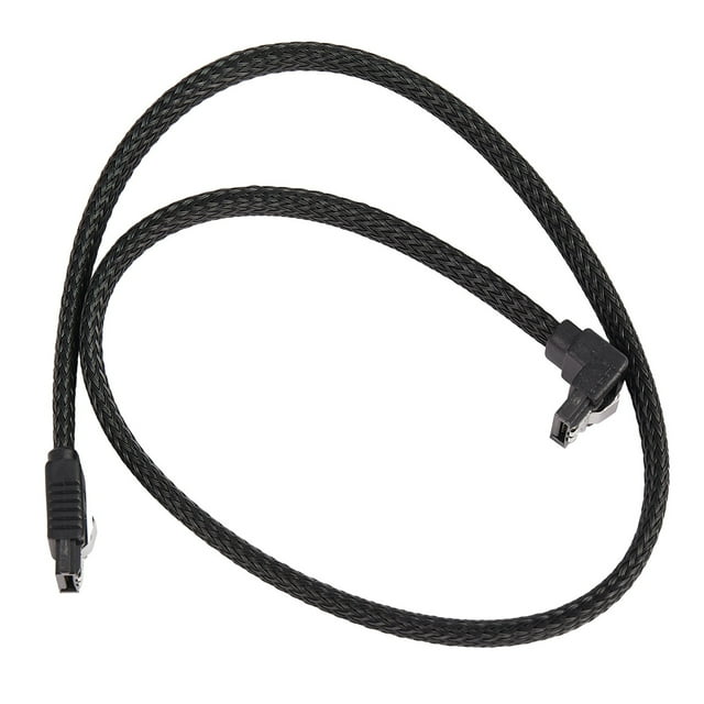 2X 50CM SATA 3.0 III SATA3 7pin Angle droit du câble de données 6Gb/s SSD Câbles HDD Cordon de données de disque dur avec manches en nylon