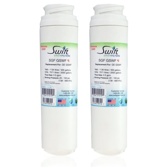 Swift Green Filters Pharmaceutical Replacement for GE GSWF Refrigerators Water Filters(Pack of 2)