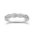 thumbnail image 3 of 3/4ct Pave Treated Blue Diamond Infinity Engagement Ring Set 14K White Gold, 3 of 3