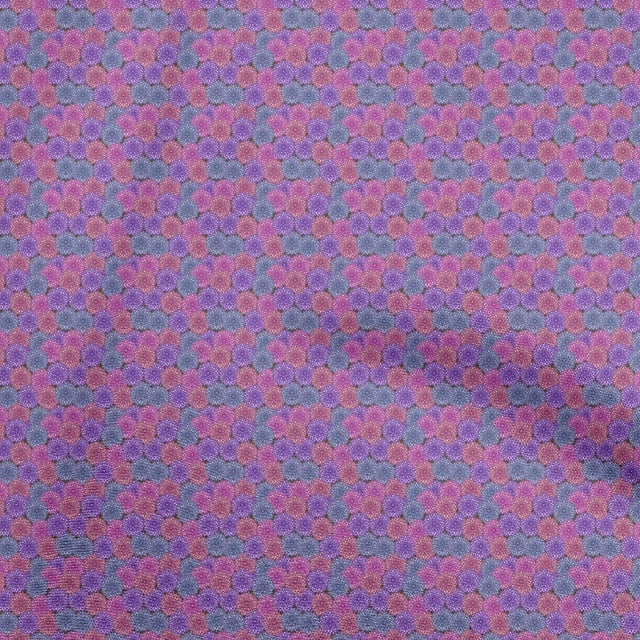 oneOone Silk Tabby Purple Fabric Asian Block Craft Projects Decor Fabric Printed By The Yard 42 Inch Wide