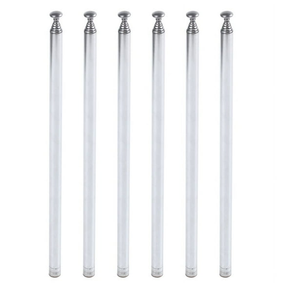 6piezas 96 cm Longitud Antena TV Radio AM FM de Acero Inoxidable Telescopica de 7 Secciones