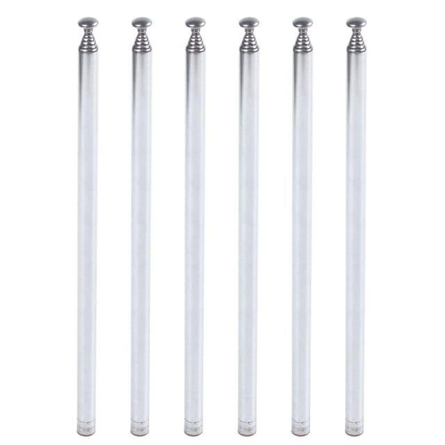 6piezas 96 cm Longitud Antena TV Radio AM FM de Acero Inoxidable Telescopica de 7 Secciones