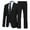 Black, variant on Mens Suit 2 Piece Suits for Men One Button Slim Fit Solid Jacket and Pants Tuxedo Set Business Wedding Party,Black,S