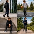 thumbnail image 3 of Pro Athlete Boys Sweatpants - 3 Pack Active Performance Fleece Jogger Pants for Kids (8-20), 3 of 7