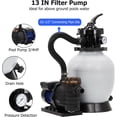 thumbnail image 2 of 13" Sand Filter Pump, 3434GPH 3/4HP Pool Sand Filter for Above Ground and Inground Pool Up to 8500 Gallons, with 6-Way Multi-Port Valve & Strainer Basket Easy Installation, 2 of 7