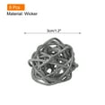 thumbnail image 2 of Uxcell 6 Pcs Wicker Rattan Balls 1.2 Inch Rattan Decorative Balls Vase Fillers for Wedding Party Grey, 2 of 5