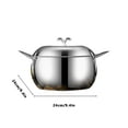 thumbnail image 3 of 304 Stainless Steel Stock Pot with Thickened Bottom and Double Handles, Large Capacity Soup, Stew and Boiling Pot, Compatible with Gas, Induction and Electric Stovetops, 3 of 8
