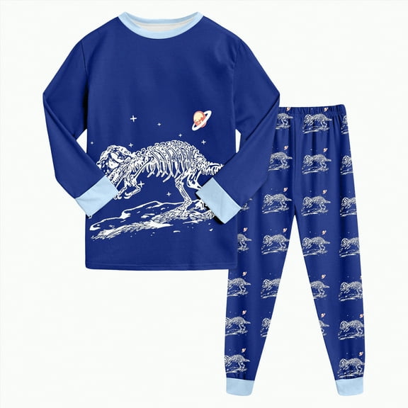 Futezty Toddler Boys Girls Clothes Fall Winter Outfit Sets, Baby Boy Girl Long Sleeve Round Neck Dinosaur Print Elastic Waist 6M 9M 12M 2T 3T 4T 2-Pieces Set Everyday