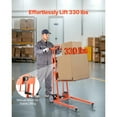 thumbnail image 2 of KFFKFF Manual Lift Stacker, Pallet Dolly with 330lbs Load Limit, Maximum Elevation of 42.9in, Winch Stacker, Versatile Pallet Truck Stacker Equipped with Rotating Wheels and Lifting Plate, 2 of 9