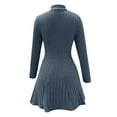 thumbnail image 4 of Women’s Long Sleeve Sweater Dress Casual Fall Winter Crew Neck Knit Short Dresses, 4 of 7