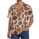 thumbnail image 1 of Balery Pinecone Autumn Pattern Camisa Casual de Manga Corta con Botones para Hombre, Texturizada, Estilo Cubano, para Playa, Verano-Small, 1 of 5