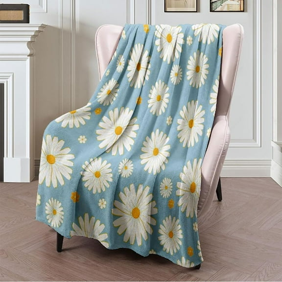 Soft Throw Blanket for Couch, Fuzzy Blankets for Bed Sofa, Trendy Blush Pink Floral Bouquets Plant Spring On White Tropical Wedding Nature Beach Textures Flannel Blanket Gifts for Women Men, 50x60