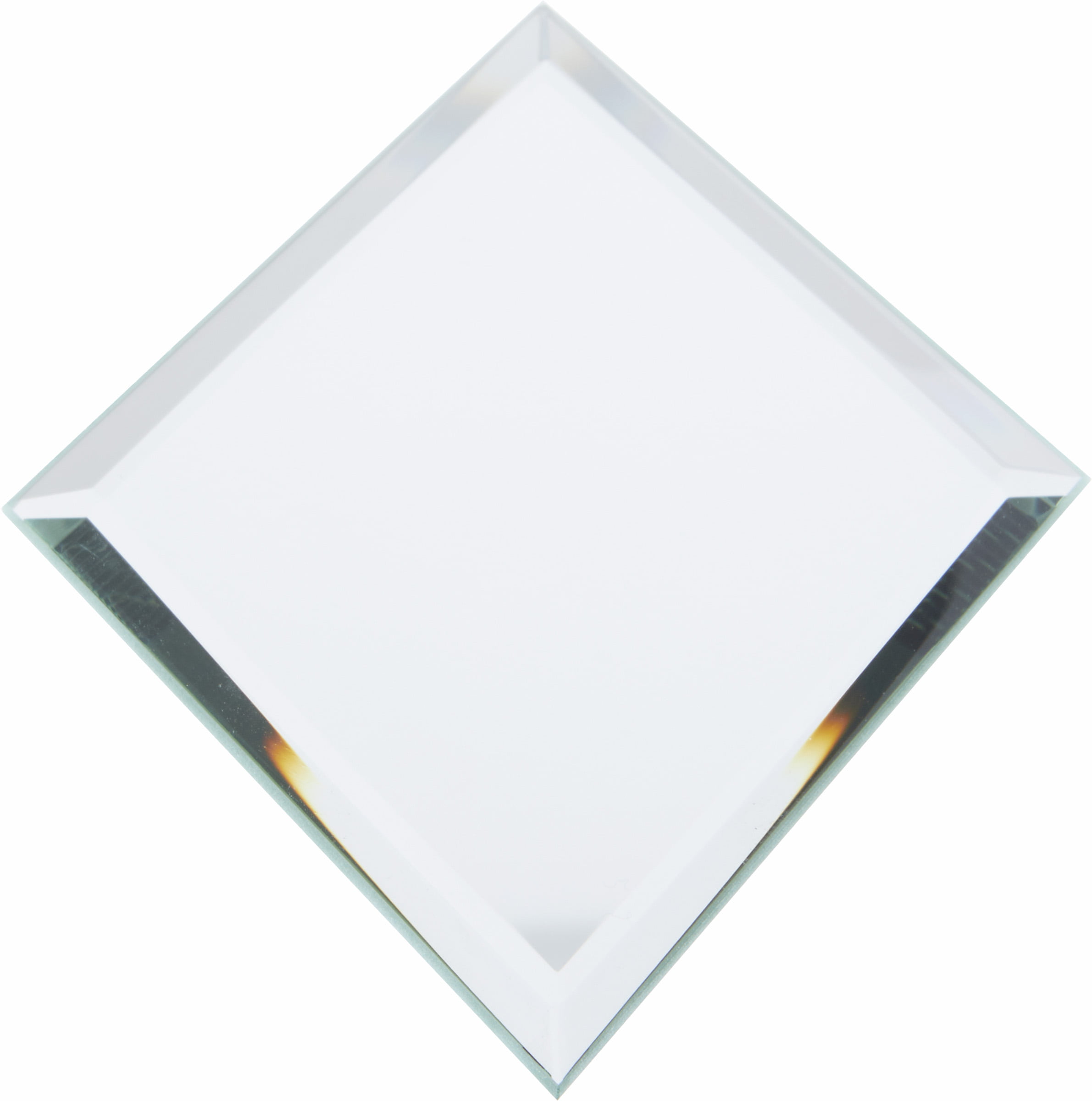 Plymor Moon 3mm Beveled Scalloped Glass Mirror 6 inch x 6 inch 