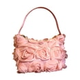 thumbnail image 2 of Floral Handbag for Women Flower Clutch, Trendy Crossbody Evening Bag for Cheongsam, Elegant Prom Party Purse with Handle, Lightweight Satin Flower Shoulder Bag for Wedding Guest, 2 of 9
