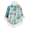 thumbnail image 6 of Miqool Fleece Wearable Blanket for Women Comfy Christmas Poncho Shawls Throw Plush Sleeveless Blankets Cape Wrap Cover for Fall Winter, 6 of 6