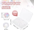thumbnail image 2 of Uxcell 1000pcs 4mm Bicone Glass Crystal Beads, Faceted Beads with Box White AB, 2 of 5