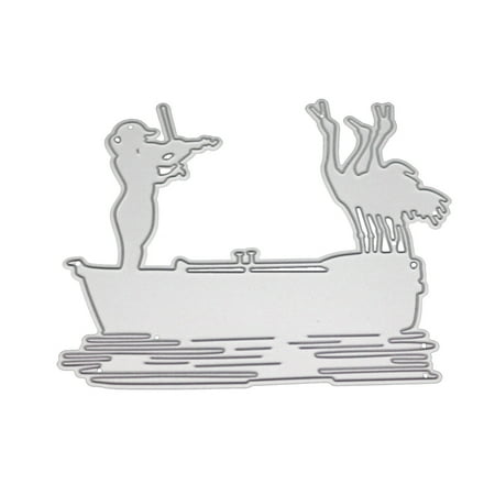 

DOYOUNG Boat Girl Metal Cutting Dies Stencil Scrapbooking DIY Album Stamp Paper Card Embossing Decor