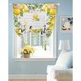 thumbnail image 2 of Lemon Farmhouse Tie Up Curtains for Window, Thermal Insulated Balloon Shade Adjustable Rod Pocket Curtains Valance Panels for Kitchen Bathroom Cafe 42 x 54 Summer Fruit Botanical Grey Wooden, 2 of 6