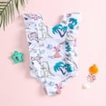 thumbnail image 5 of Xinhuaya Toddler Girl Ruffle One Piece Swimsuits Infant Baby Bikini Summer Swimwear Bathing Suit 1-5 Years, 5 of 6