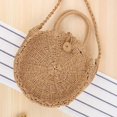 thumbnail image 3 of Bolso de playa, bandolera de paja tejida ligera, para teléfono, bolso de viaje para mujer y uso diario (multiopcional), marrón, 3 of 5