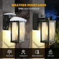 thumbnail image 3 of NookNova Outdoor Porch Light with GFCI Outlet Dusk to Dawn Sensor Wall Light Fixture Front Door Exterior Wall Sconce for House Patio Balcony Garage Doorway, 3 of 8