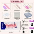 thumbnail image 4 of 120PCS Press on Nails Kit, 5 Colors Reusable Press on Nails Short Square, Glossy Short Fake Nails with Glue DIY Gift, 4 of 11