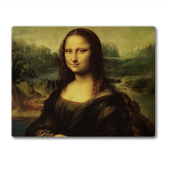 CounterArt "Mona Lisa" 3mm Tempered Glass Cutting Board 10" by 8"