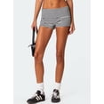 thumbnail image 6 of Yunliwuli Women's Pajama Shorts Solid Color/Stripe Low Waist Slim Comfy Sleep Shorts Summer Casual Pajama Bottoms, 6 of 8