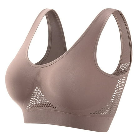 High Impact Sports Bras for Women Plus Size Wireless Workout Bras Full Support Breathable Yoga Sports Bra Full Coverage Supportive Push Up Bras No Underwire Everyday Bra Brasieres Para Mujer XXXXXL