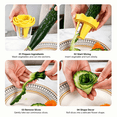 thumbnail image 5 of Manual Vegetable Spiralizer and Curler for Rose Flower Carving Stainless Steel Multifunctional Peeler Carrot Cucumber Rose Garnishing Slicer Tool Kitchen Gadget, 5 of 6