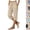 18# Beige, variant on Women's Quick Dry Capri Pants Ice Silk Summer High Waisted Drawstring Active Capris Casual Lightweight Hiking Pants with Pockets,Dark Gray M