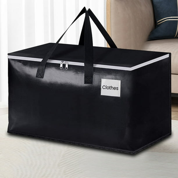 Cajas de mudanza de 90 litros Bolsas de mudanza con cremalleras y asas para empacar y almacenar en mudanzas