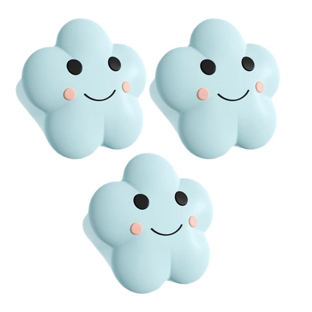 Protectores de Esquina de Mesa CloudyBlue 3 Pzas Esquinero Diseño Nube 3.8x3.9cm Silicona Azul.