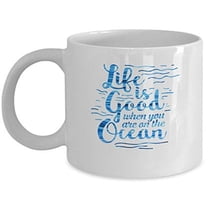 Adventure Lover 11 oz Coffee Mug - Life Is Good White Ceramic Gift