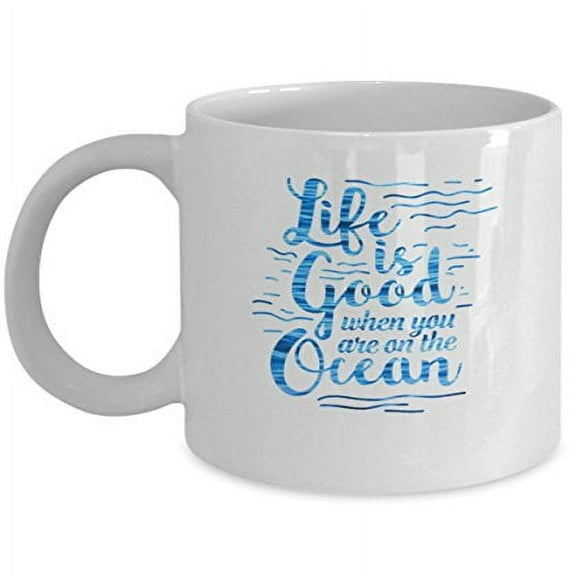 Adventure Lover 11 oz Coffee Mug - Life Is Good White Ceramic Gift